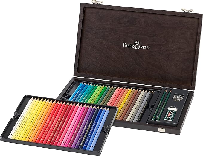 Faber-Castell Colour Pencils, Wooden Case Of 48